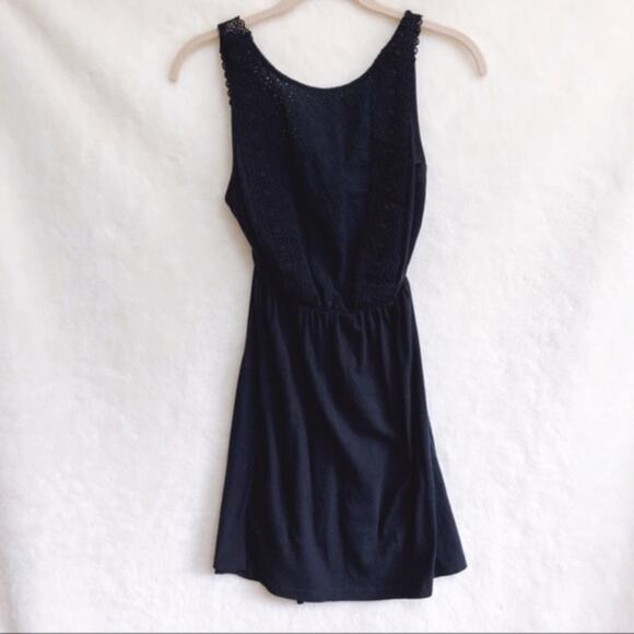 Atmosphere Dark Blue Sleeveless Pattern Dress - Picture 1 of 8